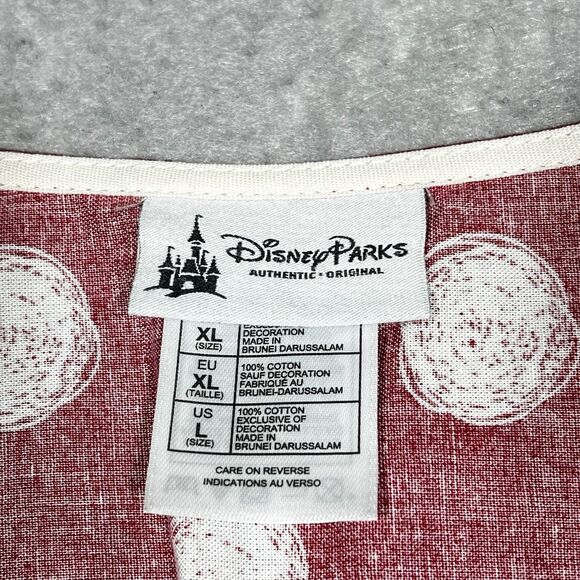 DISNEY PARKS Minnie Mouse Dress XL Red White Sleeveless V-Neck P olka Dot - Picture 11 of 13